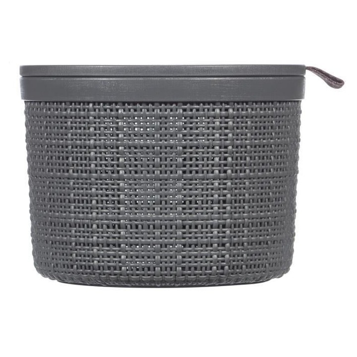 CURVER Boite ronde en jute avec couvercle - 2 L - 100 % Recyclé