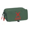 Trousse Fourre-Tout Triple Munich Verde Vert (21,5 x 10 x 8 cm)