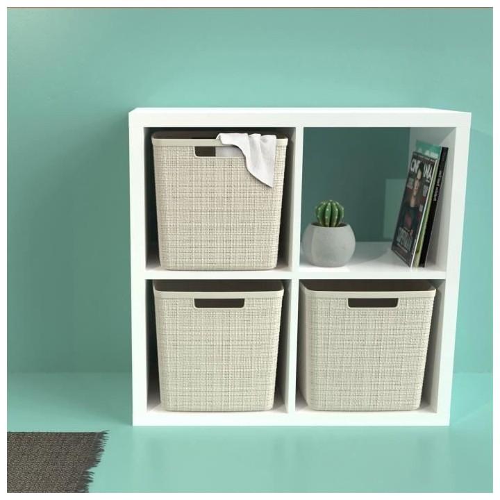 CURVER Paniere Jute cube 17 L - Beige