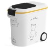 CURVER Conteneur de nourriture Le Diner est servi - 12 kg - 35 L - Blanc et noir - Pour chat