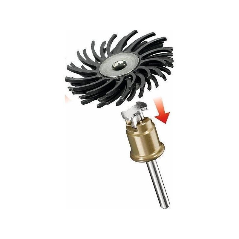 Brosse abrasive de précision DREMEL S471 'Diametre 25mm, Grain 36, Pour Ponçage et Polissage)