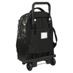 Cartable à roulettes Kelme Jungle Noir Gris Citron (33 x 45 x 22 cm)