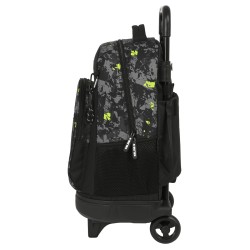 Cartable à roulettes Kelme Jungle Noir Gris Citron (33 x 45 x 22 cm)