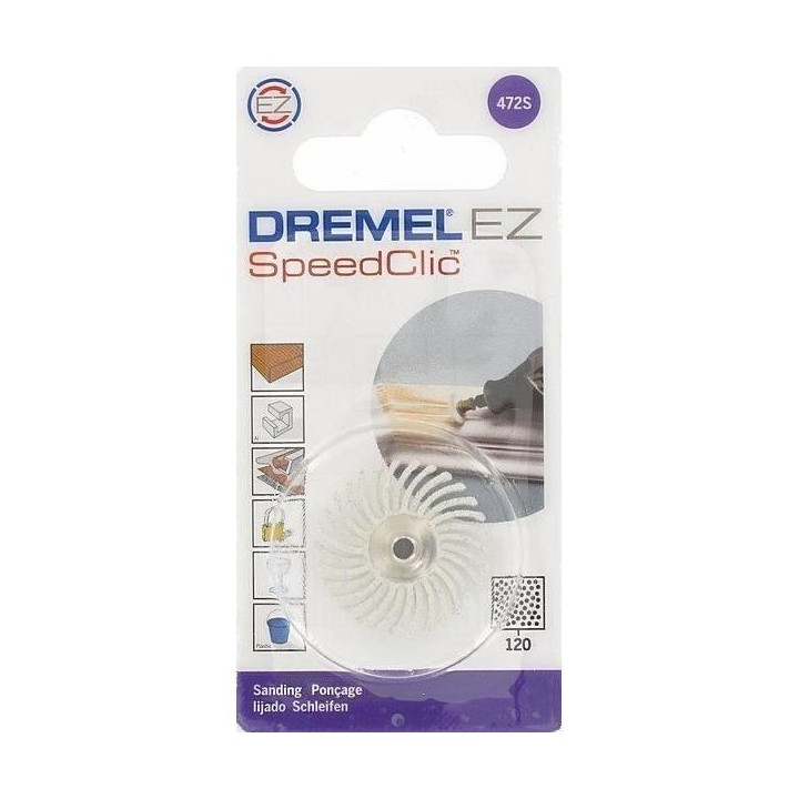 Brosse abrasive de précision DREMEL S472 (Diametre 25mm, Grain 120, P