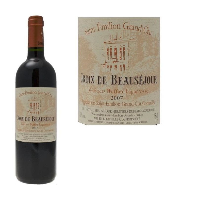 Croix de Beausejour 2007 Saint-Emilion Grand Cru - Vin rouge de Bordeaux