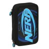 Trousse Scolaire avec Accessoires Nerf Boost Noir 12.5 x 19.5 x 4 cm (28 Pièces)