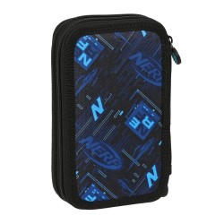 Trousse Scolaire avec Accessoires Nerf Boost Noir 12.5 x 19.5 x 4 cm (28 Pièces)