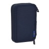 Trousse Scolaire avec Accessoires F.C. Barcelona Blue marine 12.5 x 19.5 x 4 cm (28 Pièces)