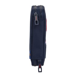 Trousse Scolaire avec Accessoires F.C. Barcelona Blue marine 12.5 x 19.5 x 4 cm (28 Pièces)