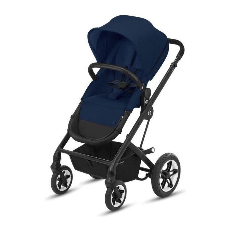 CBX BY CYBEX Poussette duo Talos S - Des la naissance - Jusqu'a 22kg - Dossier inclinable - Roues increvables - Black Navy Blue