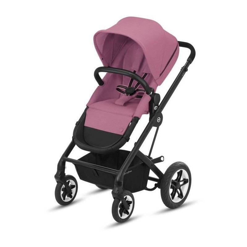 CBX BY CYBEX Poussette duo Talos S - Des la naissance - Jusqu'a 22kg - Dossier inclinable - Roues increvables - Black Magnolia P