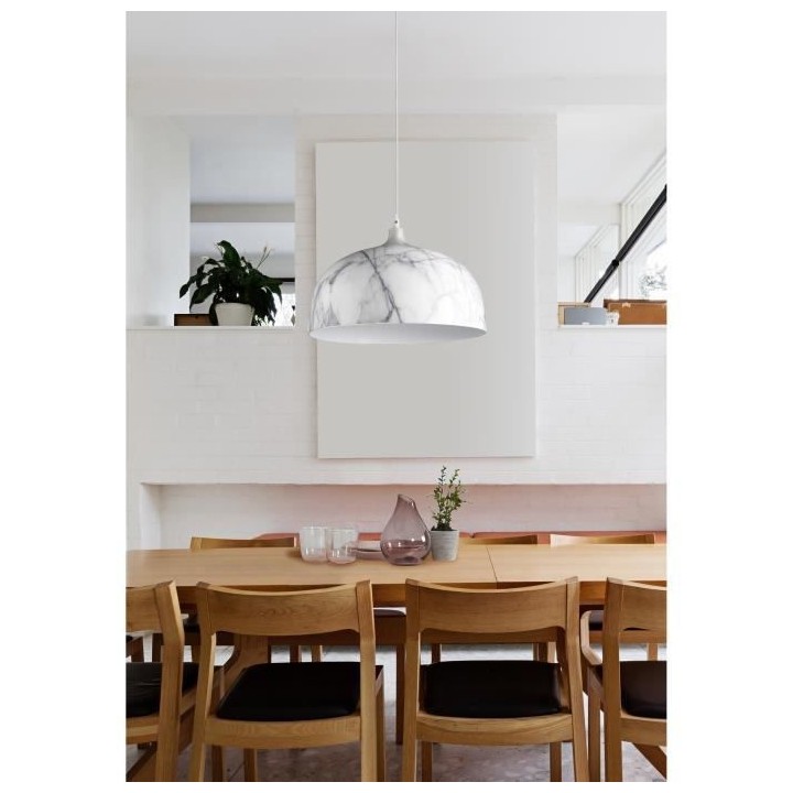 Lustre - suspension effet marbre 34x128,5 cm E27 40 W