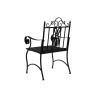 Chaise de jardin DKD Home Decor Noir Métal (63,5 x 52 x 98 cm)