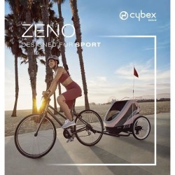 CYBEX Kit vélo ZENO - Bras armature, Accroche vélo, Drapeau de sécurité et Lumiere arriere de sécurité - 6 mois a 4 ans