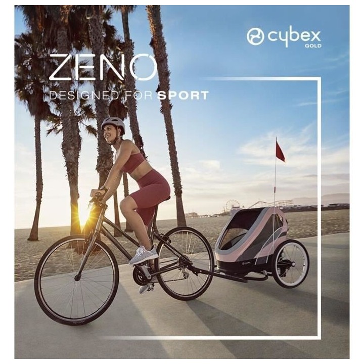 CYBEX Kit vélo ZENO - Bras armature, Accroche vélo, Drapeau de sécu