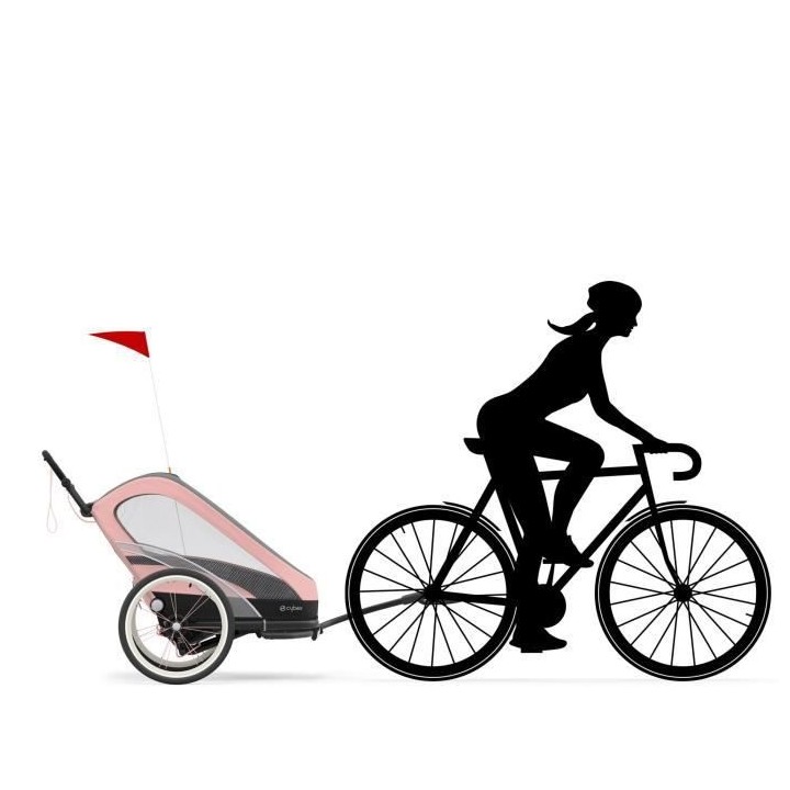CYBEX Kit vélo ZENO - Bras armature, Accroche vélo, Drapeau de sécu