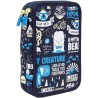 Plumier double Milan The Yeti 19,5 x 13 x 5 cm Blue marine