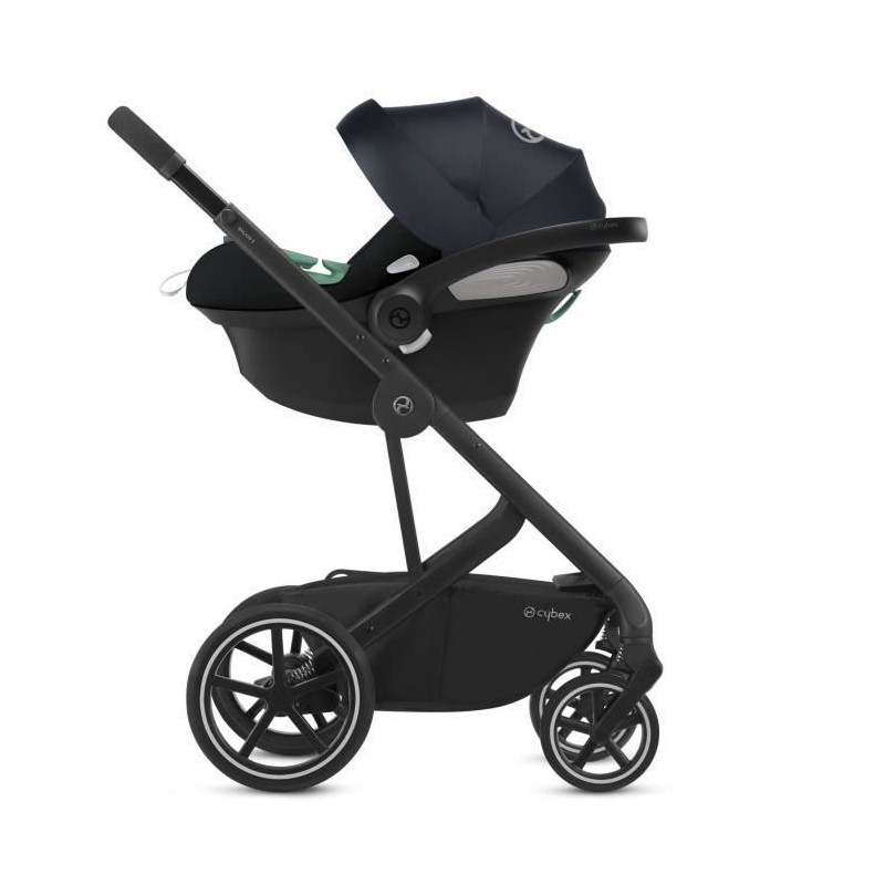 Cybex Siege auto Aton S2 - Groupe 0+ - De la naissance a 2 ans - Fixation Embase ou ceinture - Harnais 3 points - Noir granite