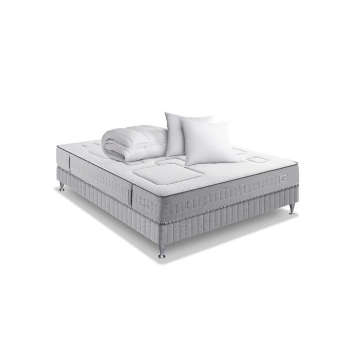 SIMMONS Pack Complet SW3 Matelas 140x190 cm + Sommier + Couette 220x24