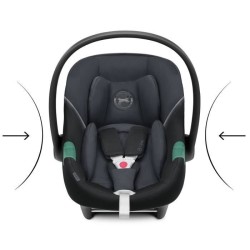 Cybex Siege auto Aton S2 - Groupe 0+ - De la naissance a 2 ans - Fixation Embase ou ceinture - Harnais 3 points - Noir granite