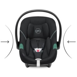 Cybex Siege auto Aton S2 - Groupe 0+ - De la naissance a 2 ans - Fixation Embase ou ceinture - Harnais 3 points - Noir profond