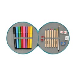 Pochette crayons CoComelon Back to class Bleu clair (18 Pièces)