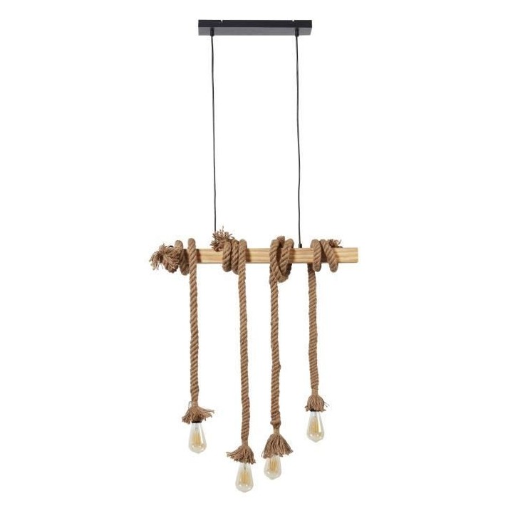 DETROIT Suspension industrielle 4 tetes - Métal - 71 x 15x 10 cm - Co