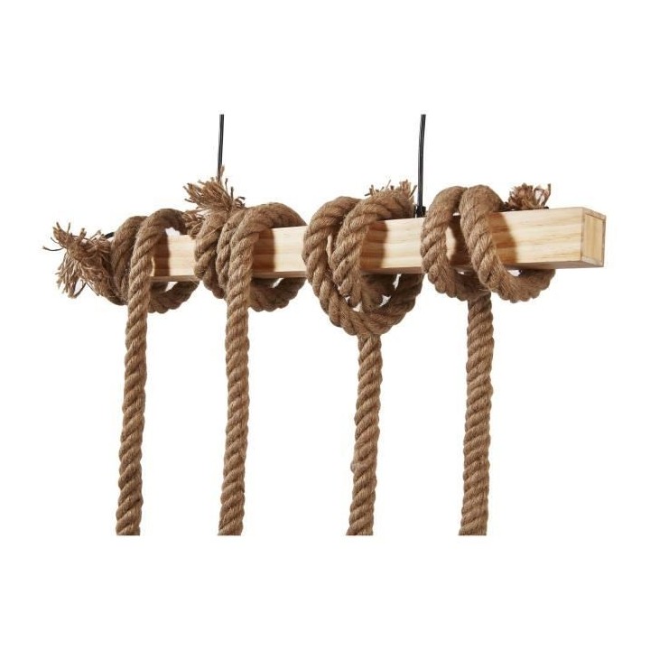 DETROIT Suspension industrielle 4 tetes - Métal - 71 x 15x 10 cm - Co