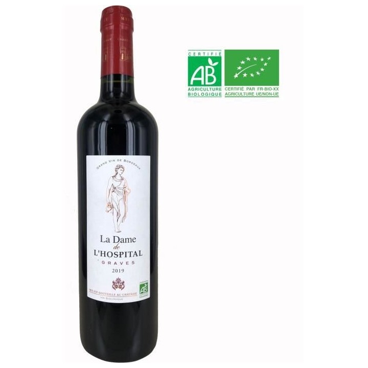 Dame de l'Hospital 2019 Graves - Vin rouge de Bordeaux - Bio