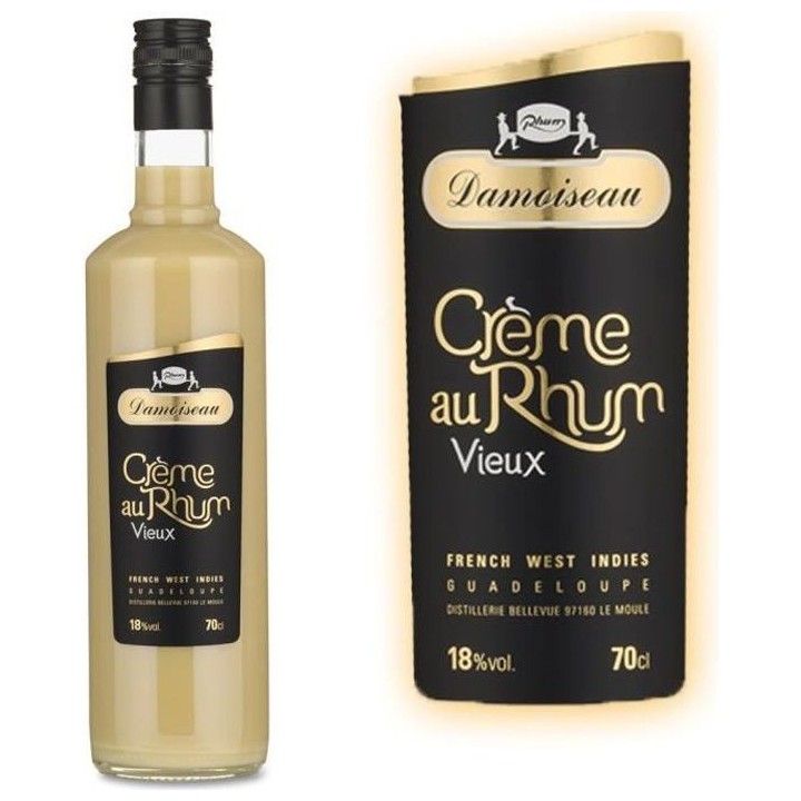 Damoiseau Creme au rhum vieux - Liqueur spiritueuse - Guadeloupe - 18%
