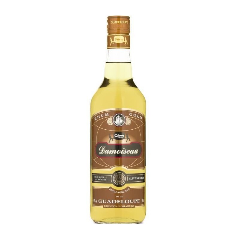 Rhum Damoiseau - Rhum ambré agricole - Guadeloupe - 40%vol - 70cl