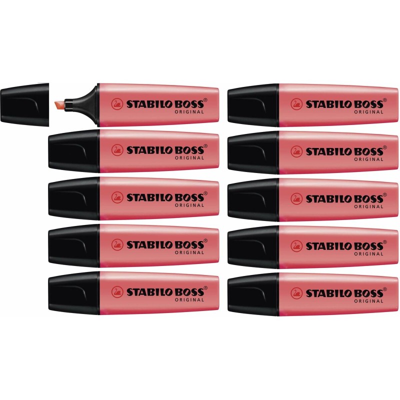 Marqueur fluorescent Stabilo Boss Rouge (10 Unités)