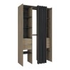 DEMEYERE Kit dressing 2 colonnes + 2 penderies + 4 tiroirs - Décor chene kronberg - L 115 x P 50,1 x H 203 cm - DANA