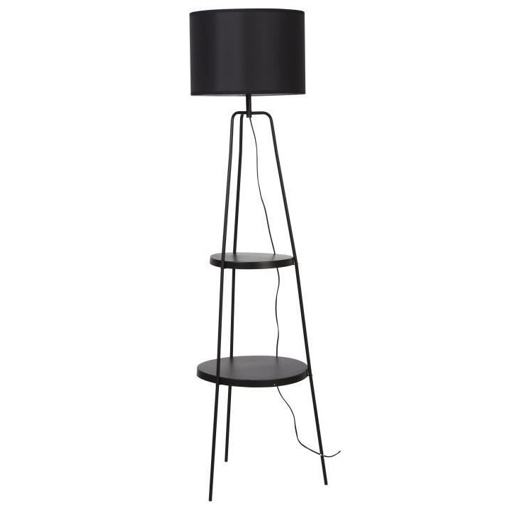 RONDO Lampadaire - Métal et abat jour en tissu - L 45 x P 45 x H157 c