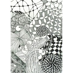 Papier à dessin Talens Sakura Zentangle Blanc 20 Pièces (89 x 89 mm)