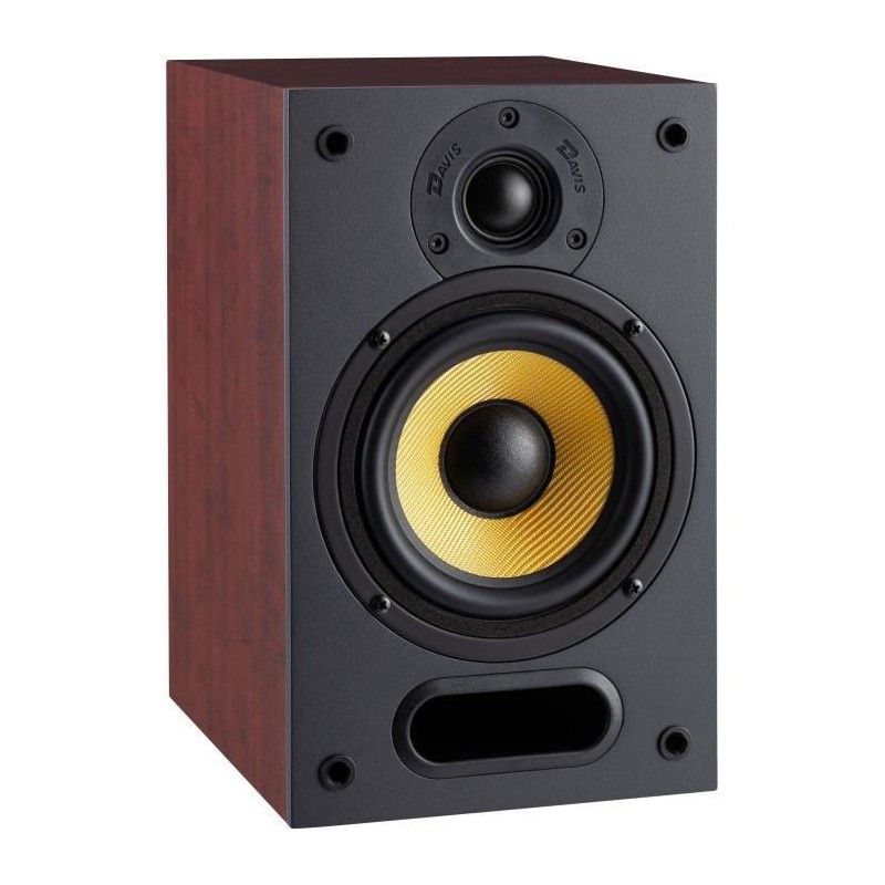 DAVIS ACOUSTICS MIA 20 - Paire d'enceintes bibilotheque - 88dB - 110W - 2 haut-parleurs, 2 voies - Tweeter 25mm - Rouge