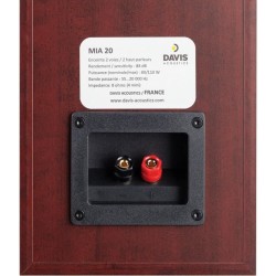 DAVIS ACOUSTICS MIA 20 - Paire d'enceintes bibilotheque - 88dB - 110W - 2 haut-parleurs, 2 voies - Tweeter 25mm - Rouge