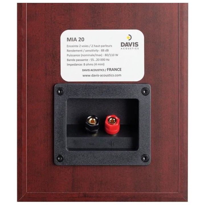 DAVIS ACOUSTICS MIA 20 - Paire d'enceintes bibilotheque - 88dB - 110W