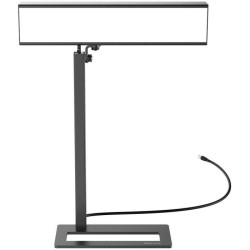 DAYVIA Sundesk black03 Lampe de luminothérapie - Intensité et couleur réglable, sans UV, s'adapte en lampe de bureau, 3 posit