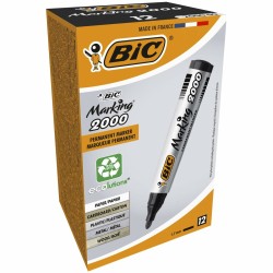 Marqueur permanent Bic Marking 2000 Noir 12 Unités