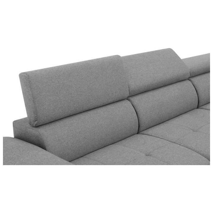 Canapé d'angle convertible réversible 5 places DAYTONA - Tissu Gris