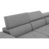 Canapé d'angle convertible réversible 5 places DAYTONA - Tissu Gris - Contemporain - L 275 x P 233 x H 76 cm