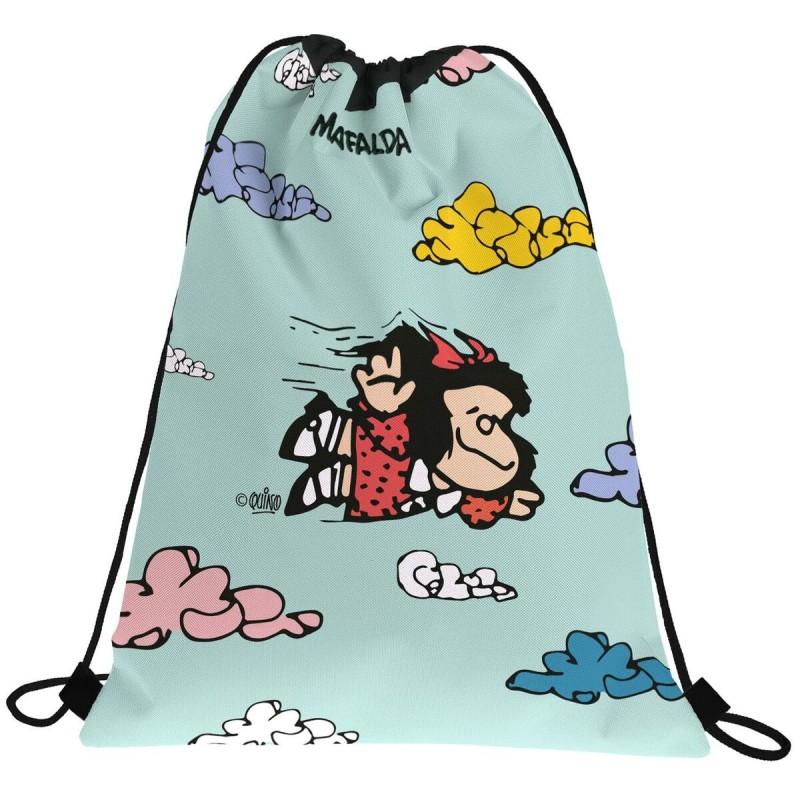 Sac à dos serré par des ficelles Grafoplas Mafalda Bleu (36 x 47 cm)