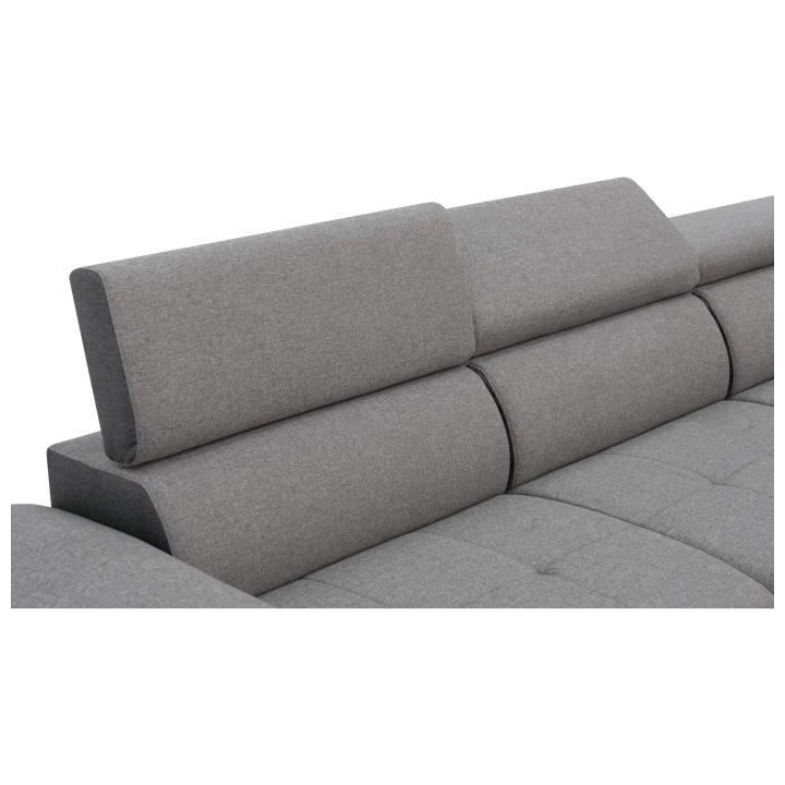 Canapé d'angle convertible réversible 5 places DAYTONA - Tissu Anthr