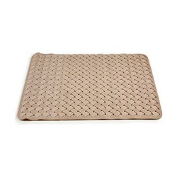 Tapis de bain Tressé Beige PVC (0,03 x 50 x 50 cm) (12 Unités)