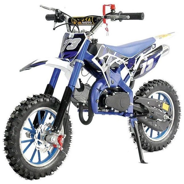 PRORIDER USA - Mini moto dirt - 50 cc - 2 temps - Enfant - Bleu