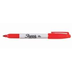 Marqueur permanent Sharpie Fine Point Rouge 12 Unités