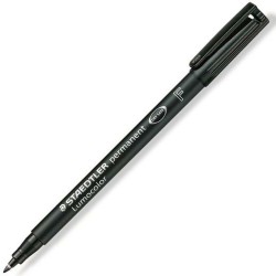 Marqueur permanent Staedtler Lumocolor 318-9 Noir (10 Unités)