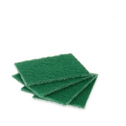 Lot de tampons à récurer Vert Fibre abrasive (28 Unités)