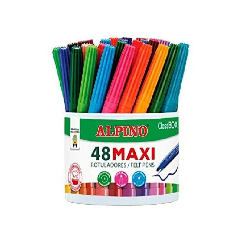 Ensemble de Marqueurs Alpino ClassBOX Multicouleur 48 Pièces